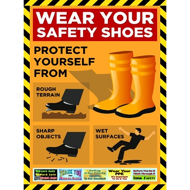 3811-P Wear Your Safety Shoes safety poster